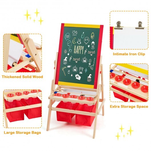Flip-Over Double-Sided Kids Art Easel W2B