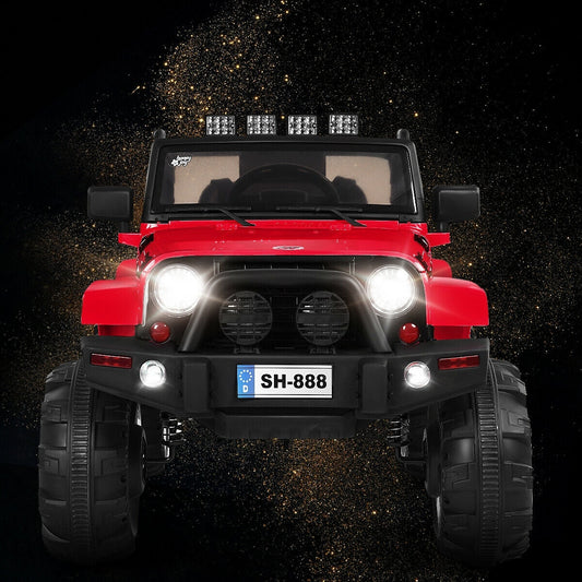 12V Kids Remote Control Riding Truck Car with LED Lights-Red - Color: Red W2B