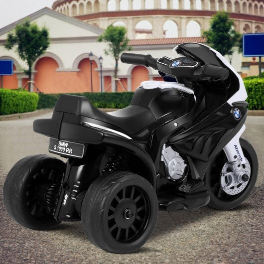 6V Kids 3 Wheels Riding BMW Licensed Electric Motorcycle-Black W2B