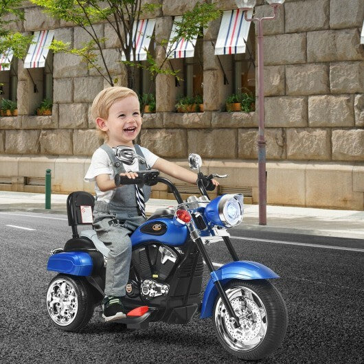 6V 3 Wheel Kids Motorcycle-Blue W2B