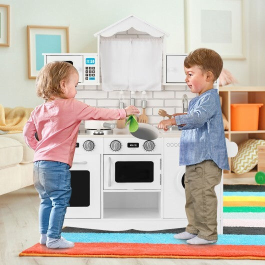 Wooden Kids Kitchen with Washing Machine W2B