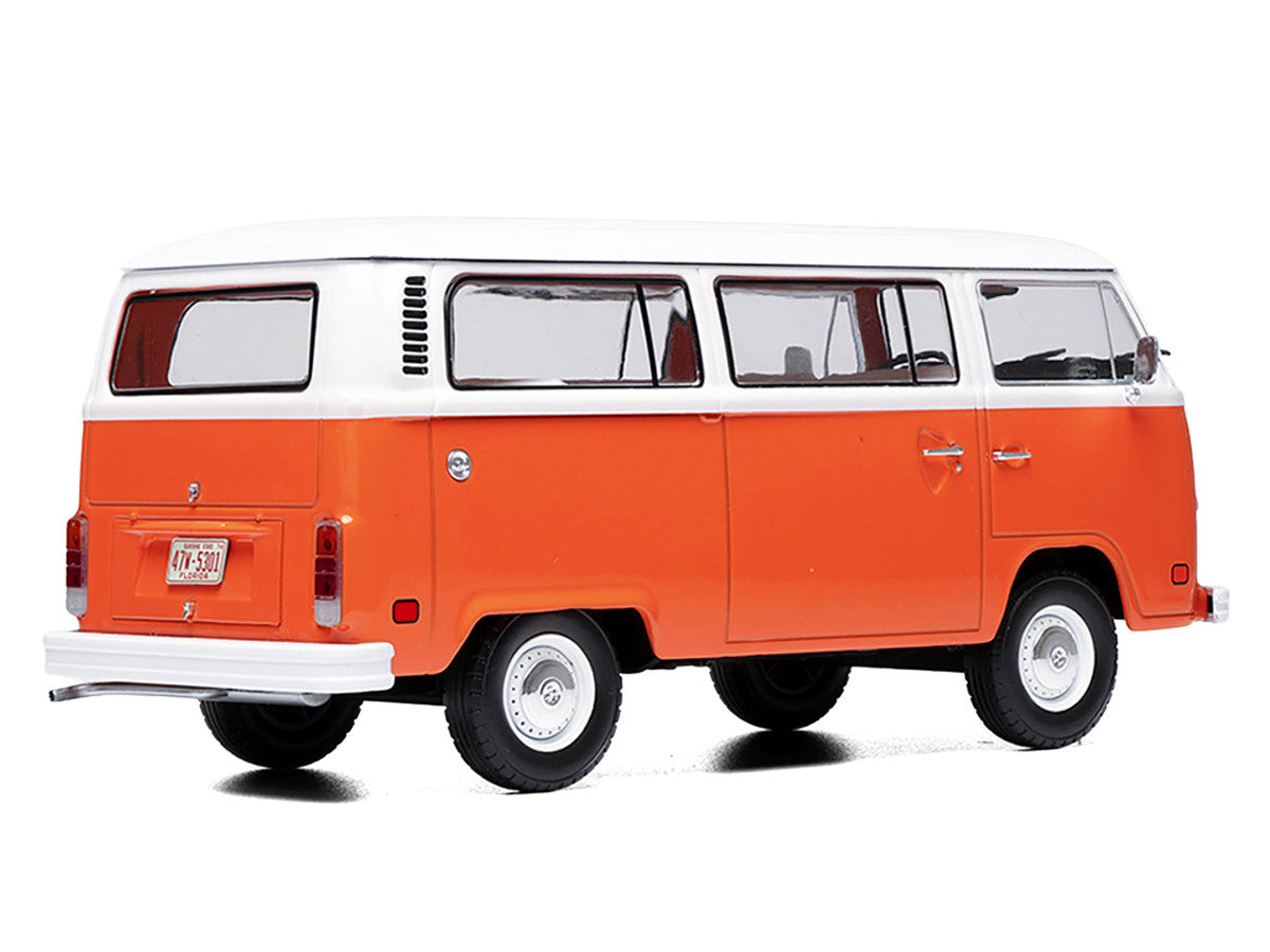 1974 Volkswagen T2 Bus Orange and White 1/24 Diecast Model by IXO Models-2