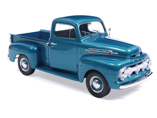 1952 Ford F1 Pickup Truck Blue Metallic 1/24 Diecast Model by IXO Models IXO