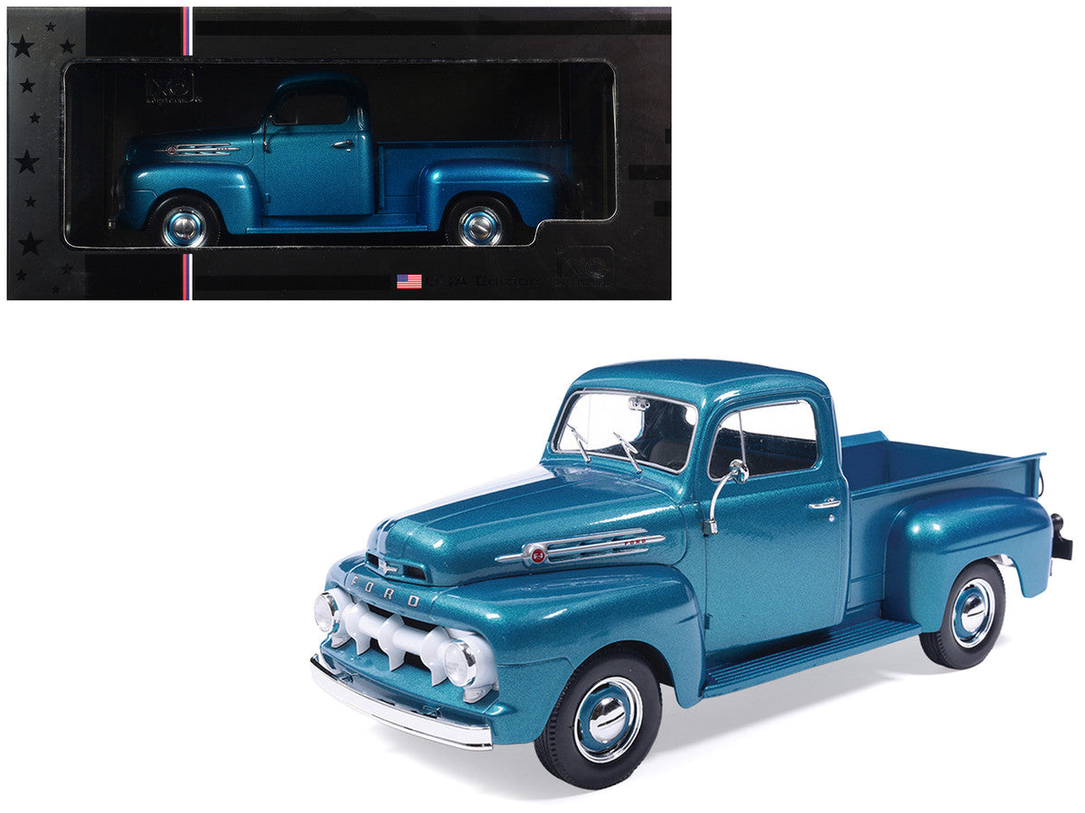 1952 Ford F1 Pickup Truck Blue Metallic 1/24 Diecast Model by IXO Models IXO