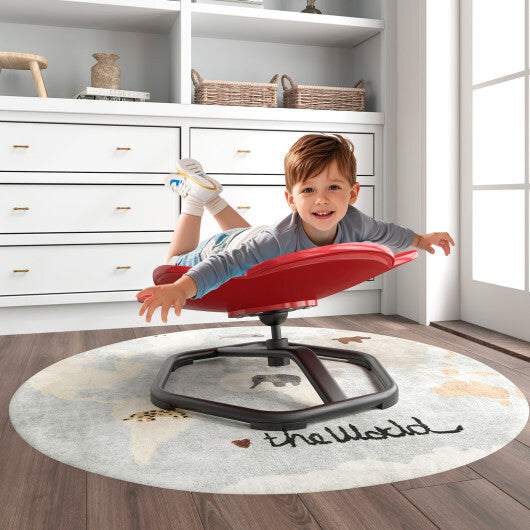 Kids Sensory Swivel Chair Elephant 360 Spinning Chair with Non-Slip Metal Base-Light Blue W2B