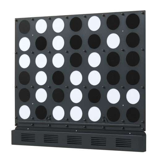 Wall-mounted Metal Connect-4 Game with Acrylic Discs-Walnut W2B