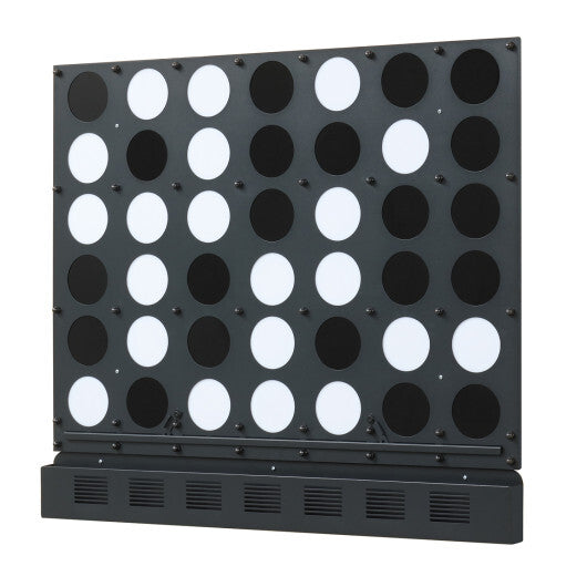 Wall-mounted Jumbo 4-in-a-Row Game with Acrylic Discs-Walnut W2B