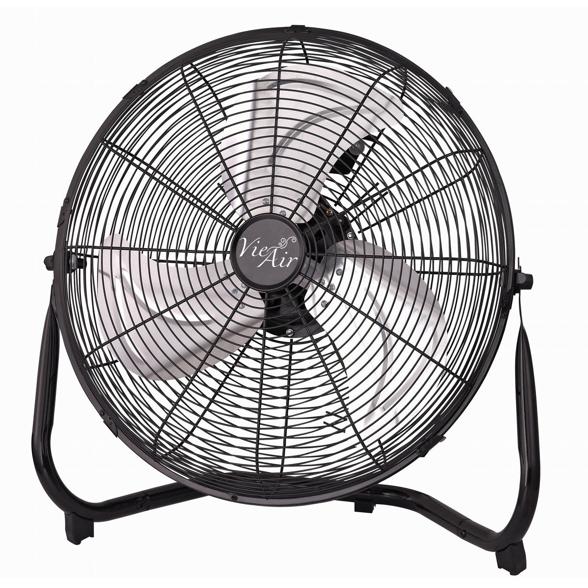 Vie Air 14 Inch Industrial High Velocity Heavy Duty Metal Floor Fan with 3 Speed Settings W2B