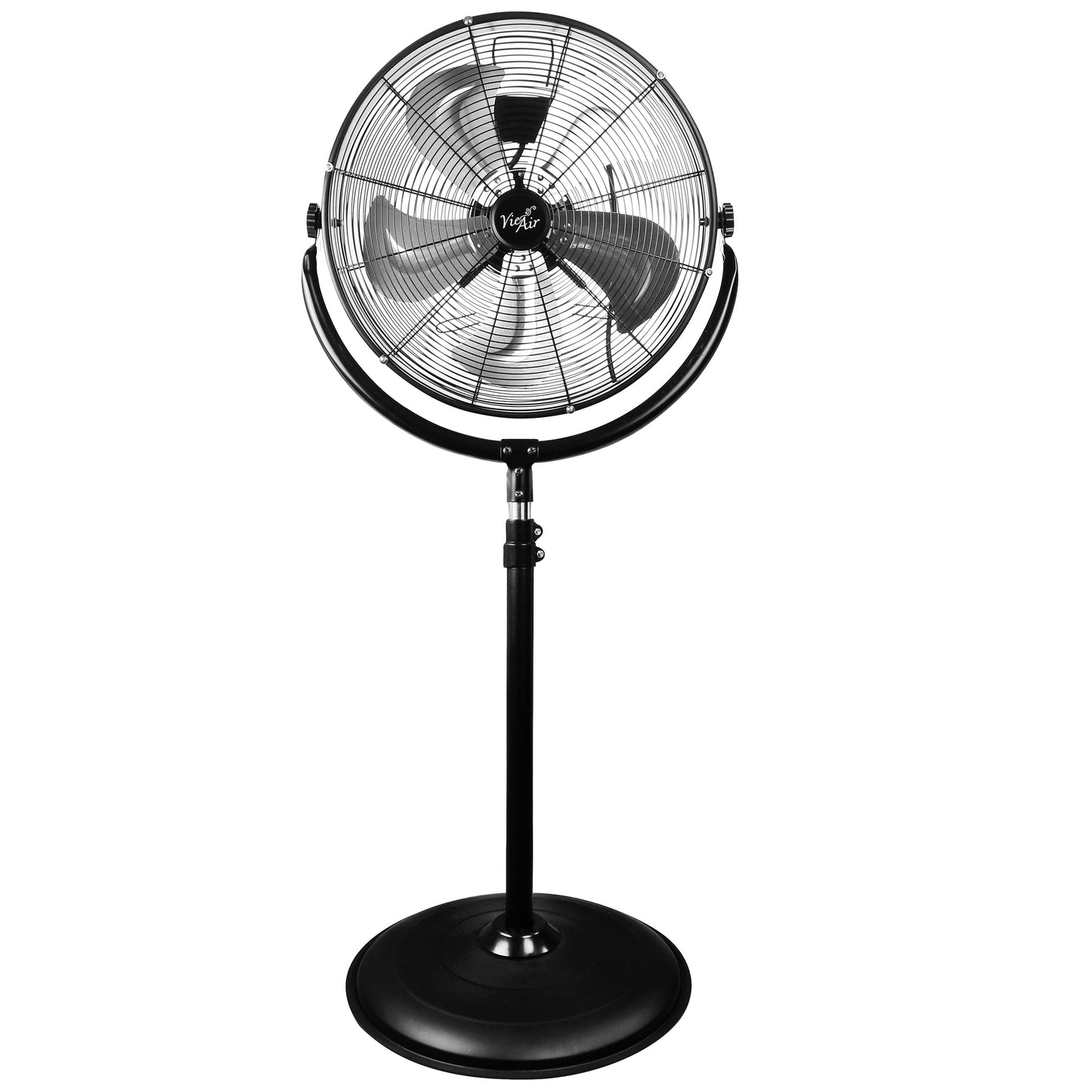Vie Air 20 Inch Industrial 3 Speed Heavy Duty Powerful and Quiet Metal High Velocity 360 Degree Tilting Pedestal Drum Fan W2B