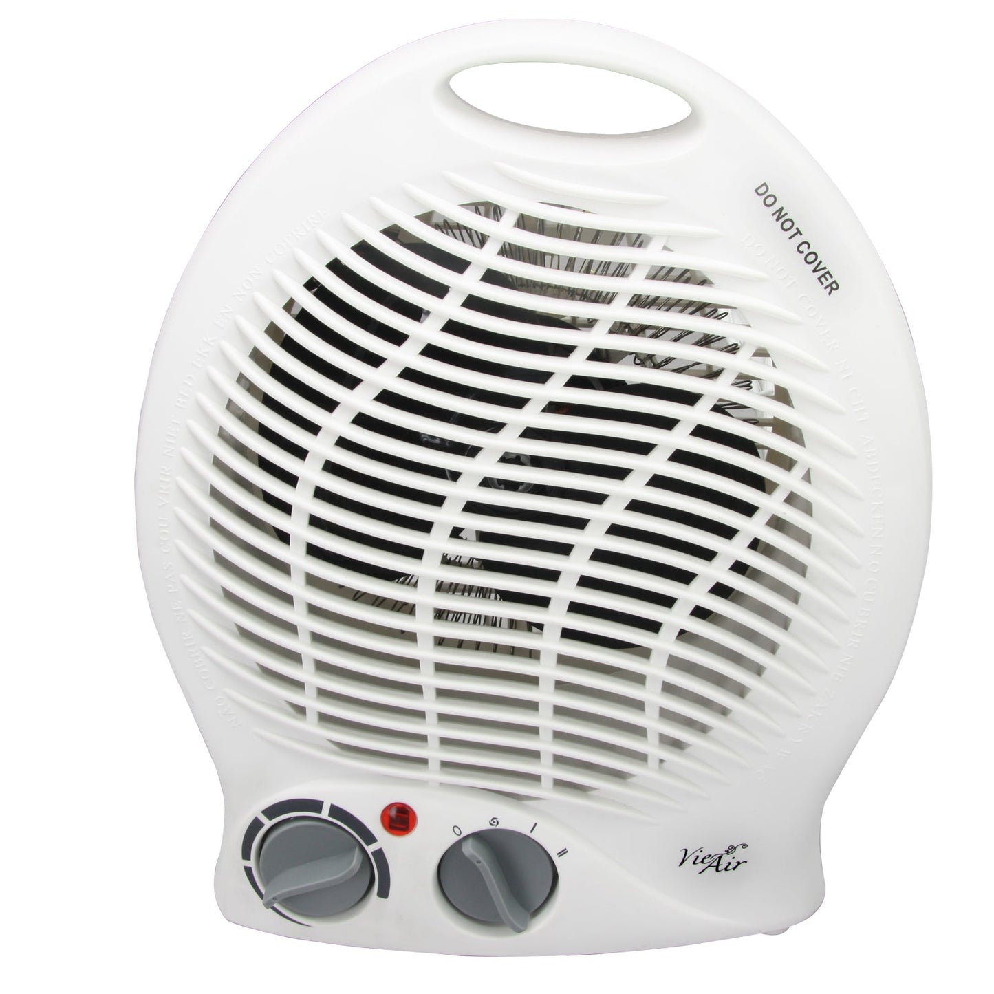 Vie Air 1500W Portable 2-Settings White Home Fan Heater with Adjustable Thermostat W2B