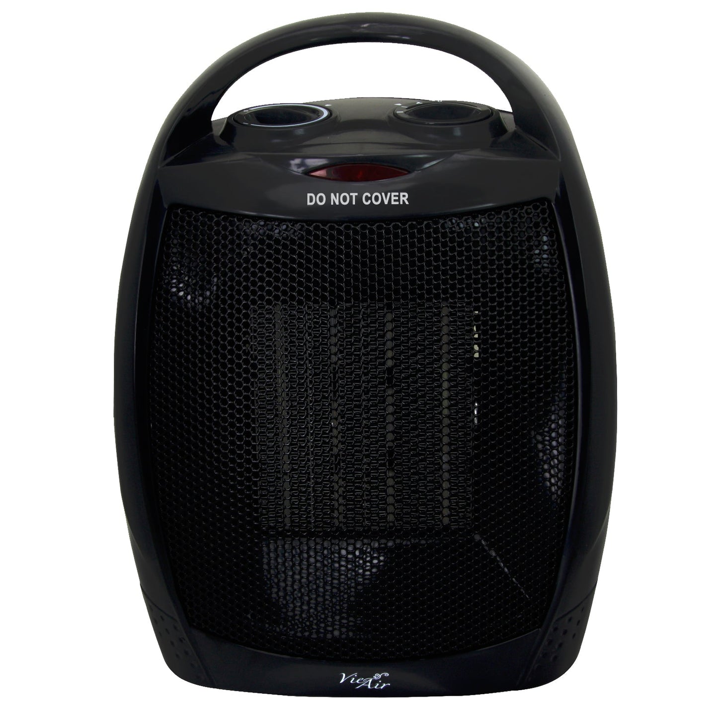 Vie Air 1500W Portable 2 Settings Black Ceramic Heater with Adjustable Thermostat W2B