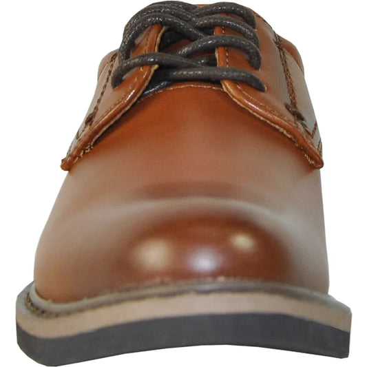 VANGELO Boy VALLO-1PKID Dress Shoe Formal Tuxedo for Prom & Wedding Brown Matte Tux-USA