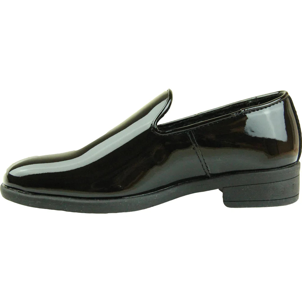 VANGELO Boy VALLO-3KID Dress Shoe Formal Tuxedo for Prom & Wedding Black Patent Tux-USA