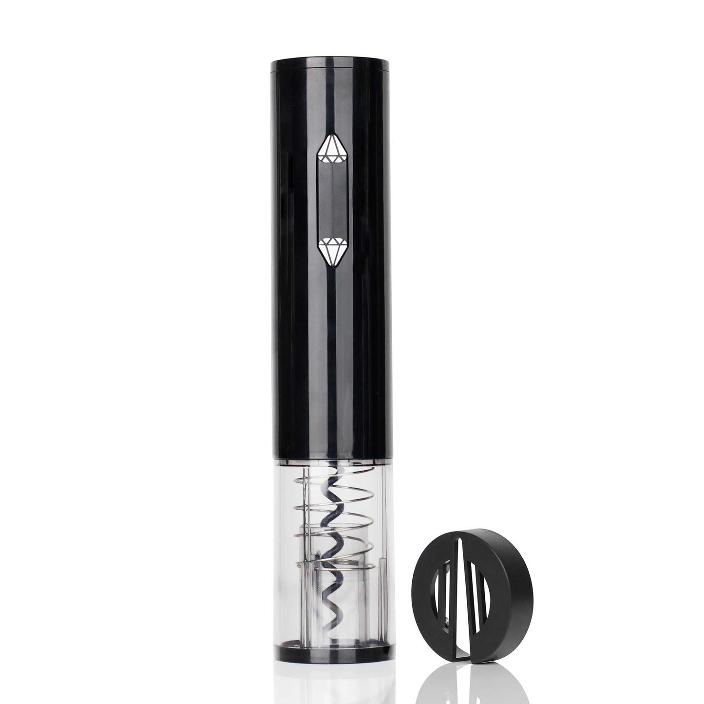Brentwood Portable Electric Wine Bottle Opener with Foil Cutter in Black W2B