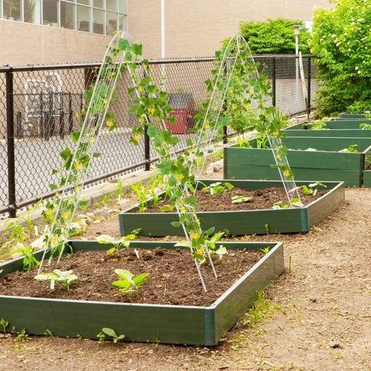 2 Pack - 7-ft Galvanized Steel Garden Trellis in White Metal Outdoor Finish FastFurnishings