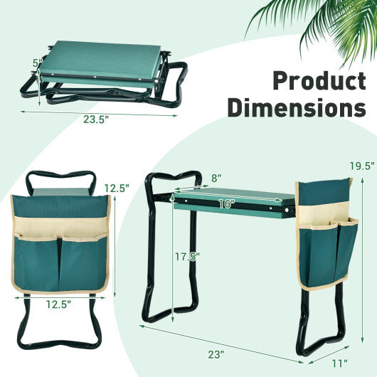 Costway Folding Sturdy Garden Kneeler Pad and Cushion Seat W2B