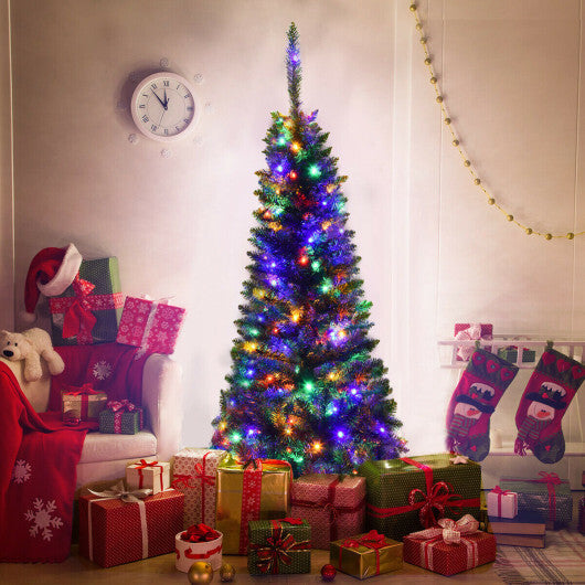 Costway Artificial National Foot Kingswood Fir Pencil Christmas Tree-4.5ft W2B