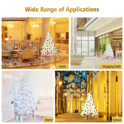 Costway 6' Hinged Artificial Christmas Tree with Metal Stand-6 ft W2B