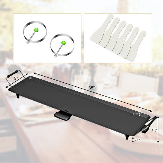 Costway Electric Teppanyaki Table Top Grill Griddle BBQ Barbecue Nonstick Camping W2B