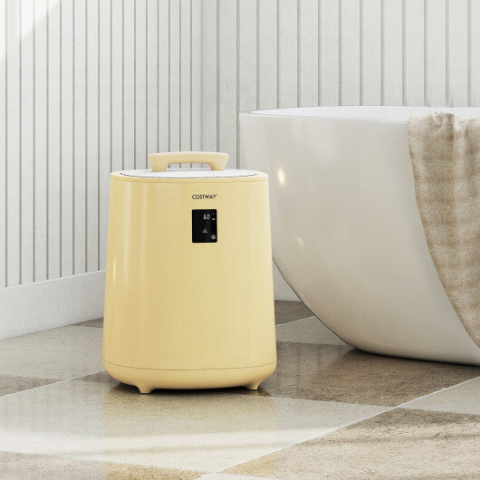 Costway 18L Large Towel Warmer with LED Display and Auto Shut off Yellow W2B