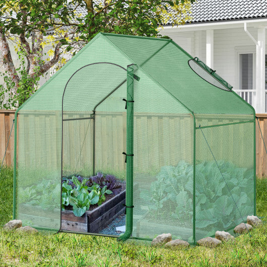 Costway Portable Outdoor Warm House with PE Cover and Roll-up Zippered Door W2B