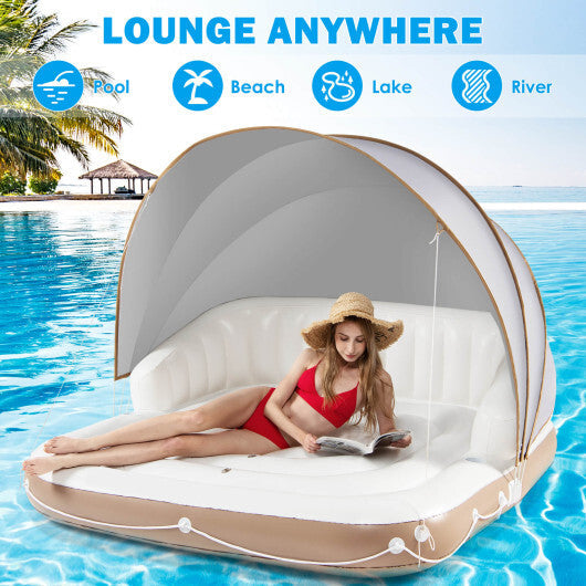 Costway Inflatable Pool Float Lounge Swimming Raft W2B