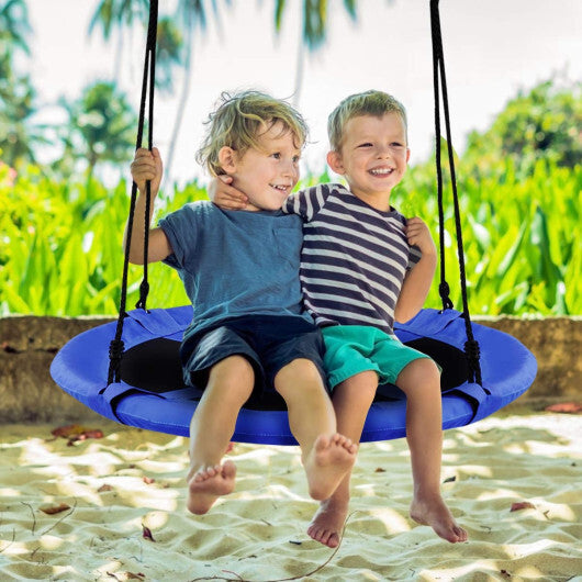Costway 40" Flying Saucer Tree Swing Indoor Outdoor Play Set Swing for Kids Blue W2B