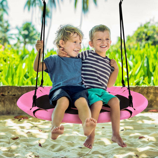 Costway 40" Flying Saucer Tree Swing Indoor Outdoor Play Set Swing for Kids Pink