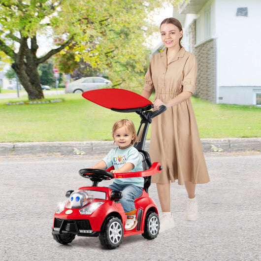 Costway 3-in-1 Push Car for Toddler Stroller Sliding Walking Car for Boys and Girls - Red W2B