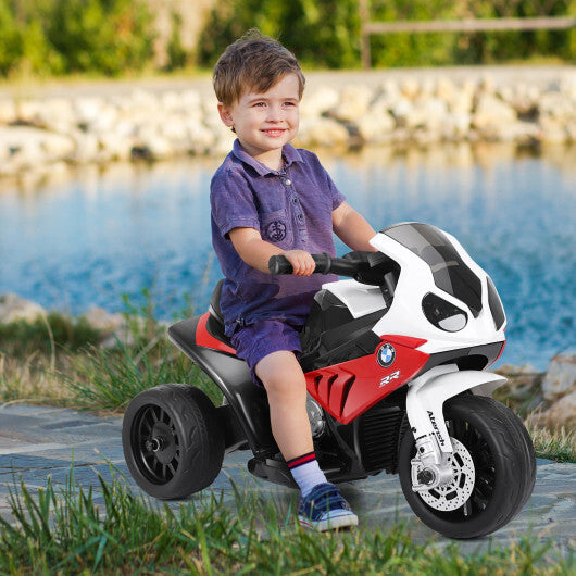 Costway Kids Ride On Motorcycle BMW Licensed 6V Electric 3 Wheels Bicycle Music&Light Red