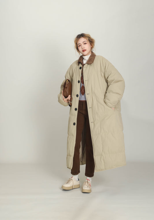 Winter New Cotton Jacket, Casual And Loose Fit, Knee Length Short Down Jacket LadyShow.Store