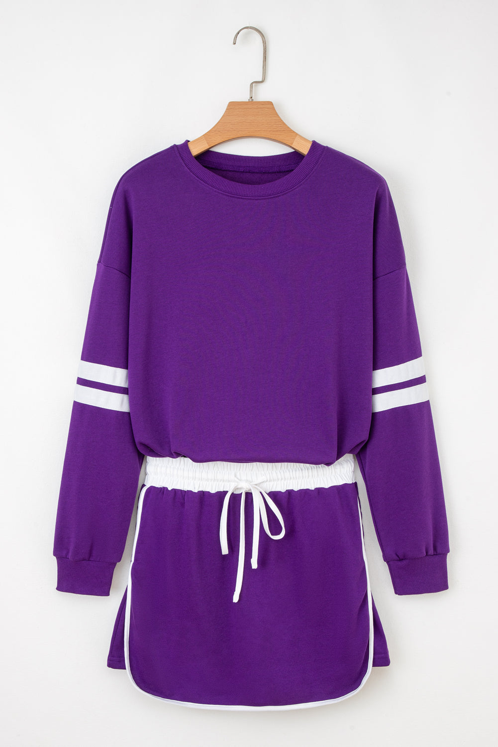 Sophia Shoulder Pullover Mini Skirt Threaded Pear