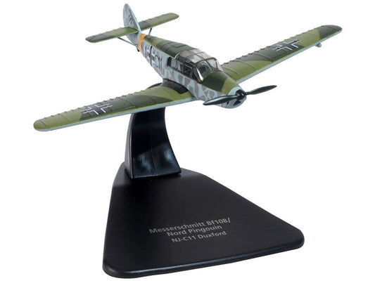 Messerschmitt Bf 108/Nord Pingouin War Plane NJ-C11 Duxford "Oxford Aviation" Series 1/72 Diecast Model Airplane by Oxford Diecast Oxford Diecast