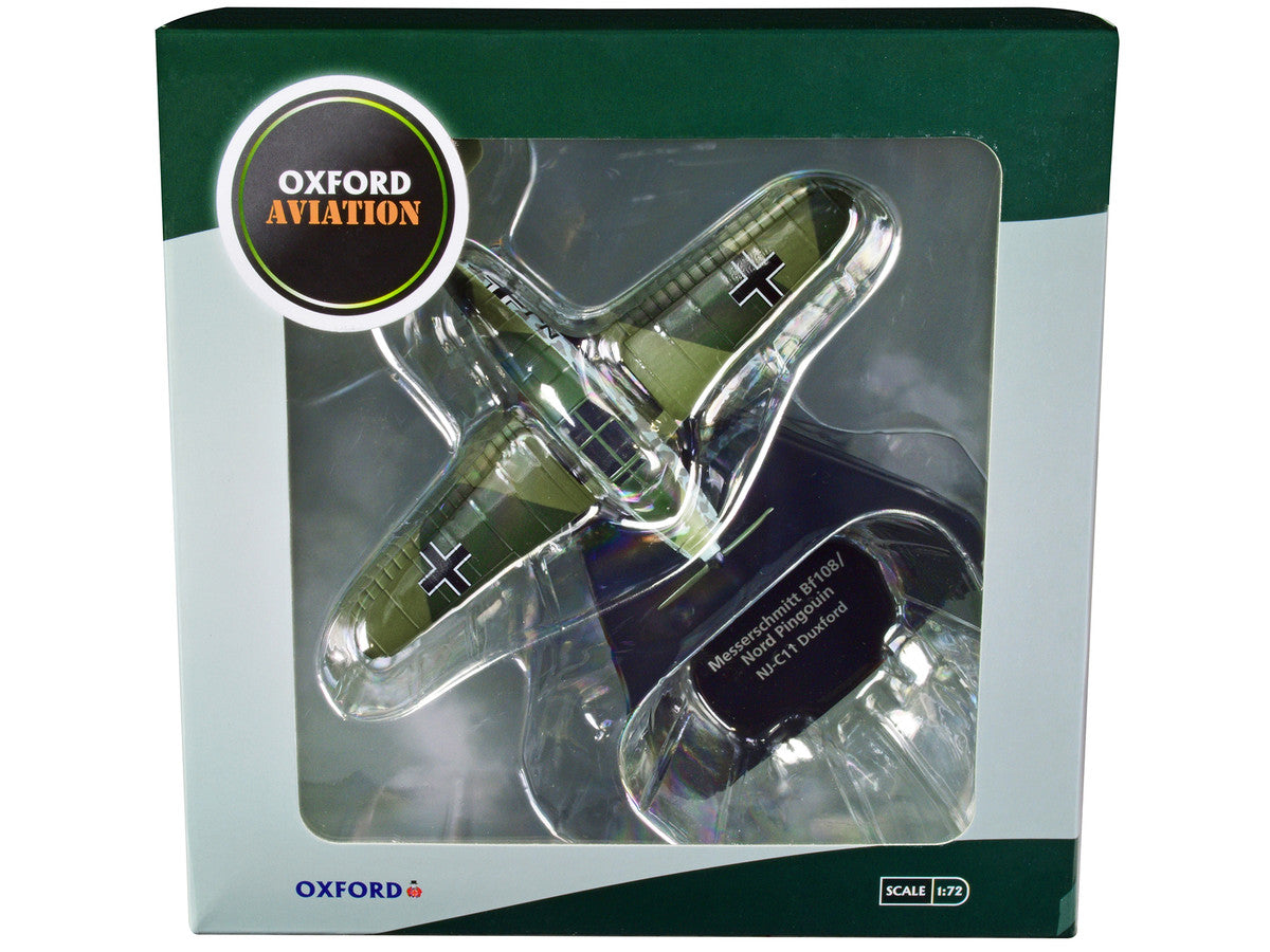 Messerschmitt Bf 108/Nord Pingouin War Plane NJ-C11 Duxford "Oxford Aviation" Series 1/72 Diecast Model Airplane by Oxford Diecast Oxford Diecast