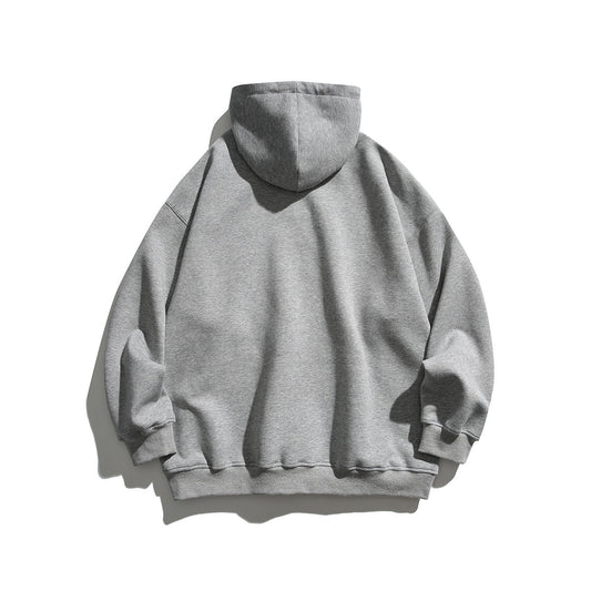 Simple Letter Embroidery Couple Hoodies Men And Women Casual Sweatshirt Accent Plus