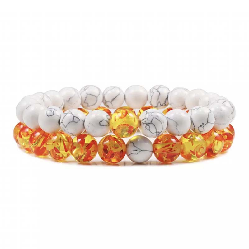 Natural Volcanic Stone White Pine Red Pine Tiger Eye Beaded Set Best YouTube Store