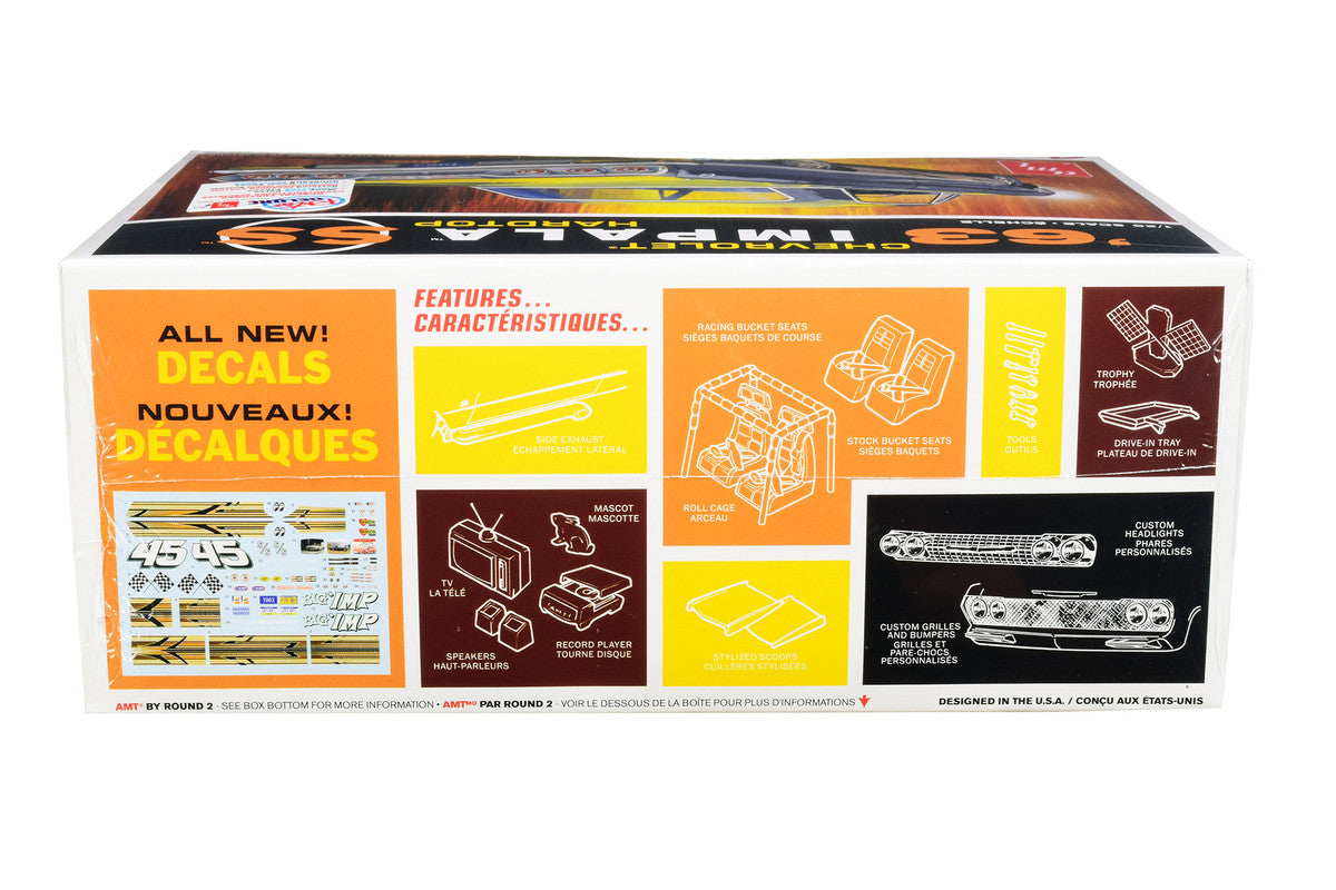 Skill 2 Model Kit 1963 Chevrolet Impala SS Hardtop 4 in 1 Kit 1/25 Scale Model by AMT AMT