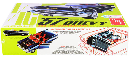 Skill 3 Model Kit 1957 Chevrolet Bel Air Convertible 2-in-1 Kit 1/16 Scale Model by AMT AMT