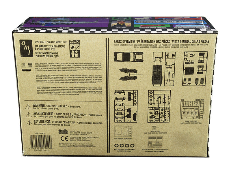 Skill 2 Model Kit 1967 Ford Mustang Shelby GT350 Black 1/25 Scale Model by AMT AMT