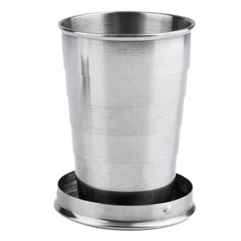 Stainless Steel Camping Folding Water Bottle & Cup LadyShow.Store