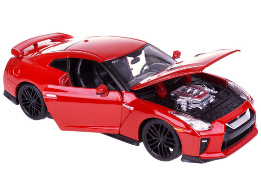 2017 Nissan GT-R R35 Red 1/24 Diecast Car Model by BBurago Bburago