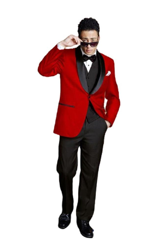 "Bradford" Red Tuxedo Jacket Shawl (Separates) Tux-USA