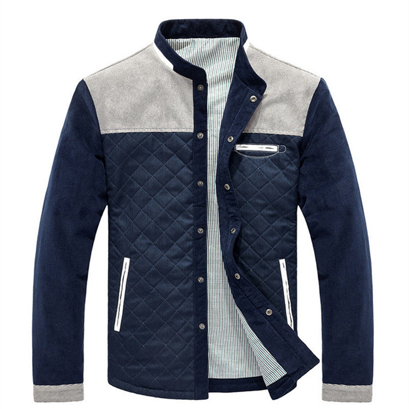 Zip-up Slim-fit Side Seam Pocket Non-hooded Blue Casual Youth Jacket Best YouTube Store