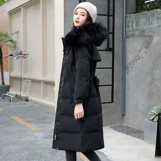 Women's Long Thick Cotton Padded Winter Jacket Pi-Mart