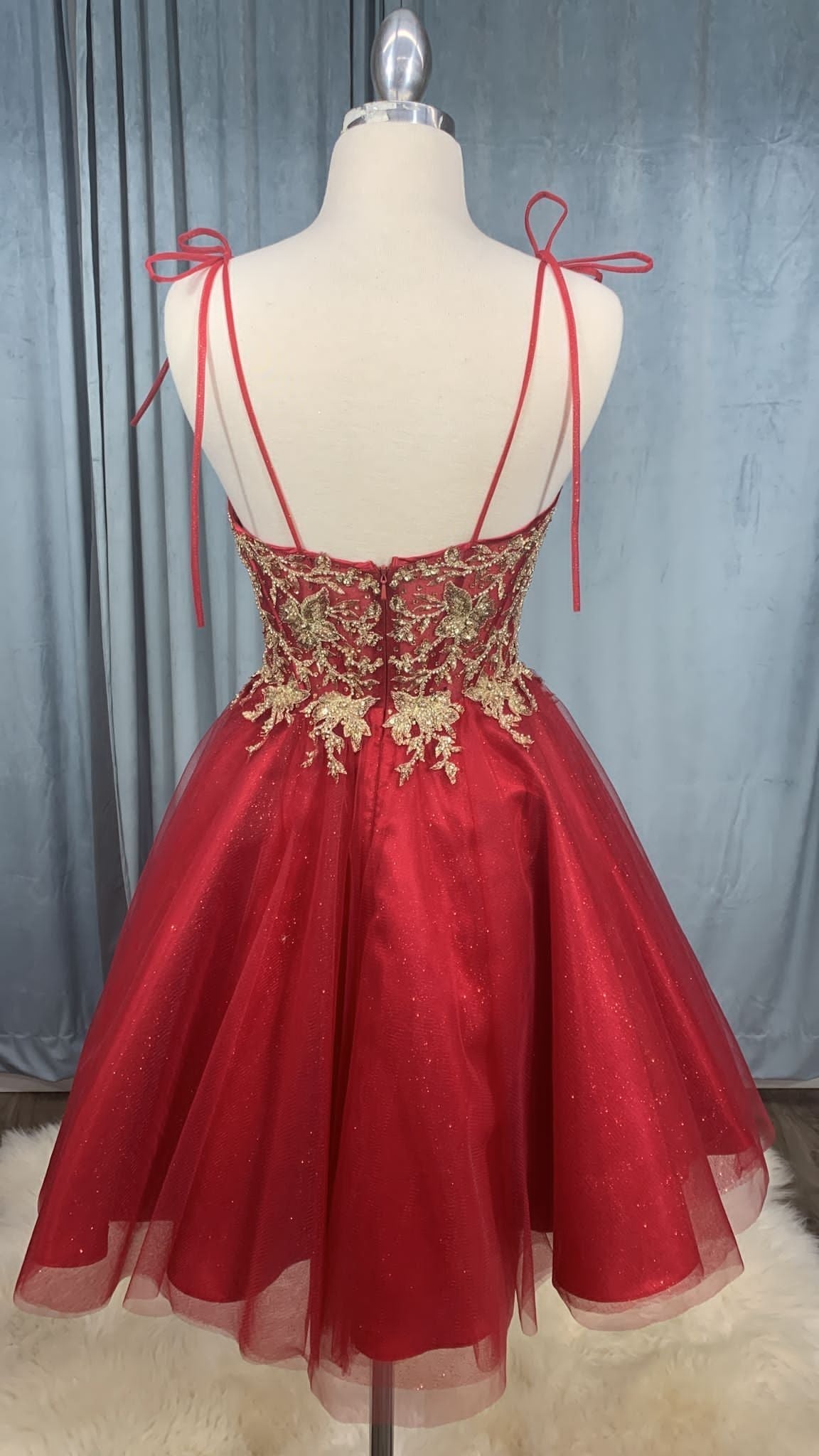 Short Tulle And Lace Dress Tux-USA