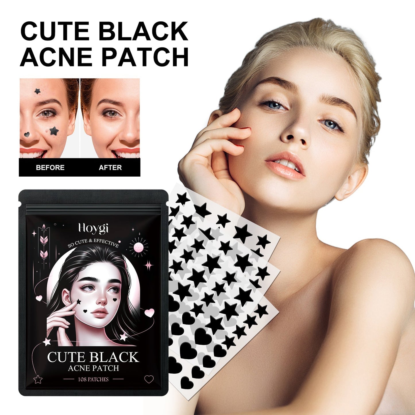 Cute Black Acne Patch Tri Light Beauty
