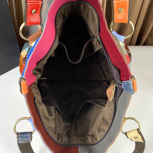 Womens Large-Capacity Crossbody Bag Made From Genuine Leather With A Nautical-Style Design LadyShow.Store