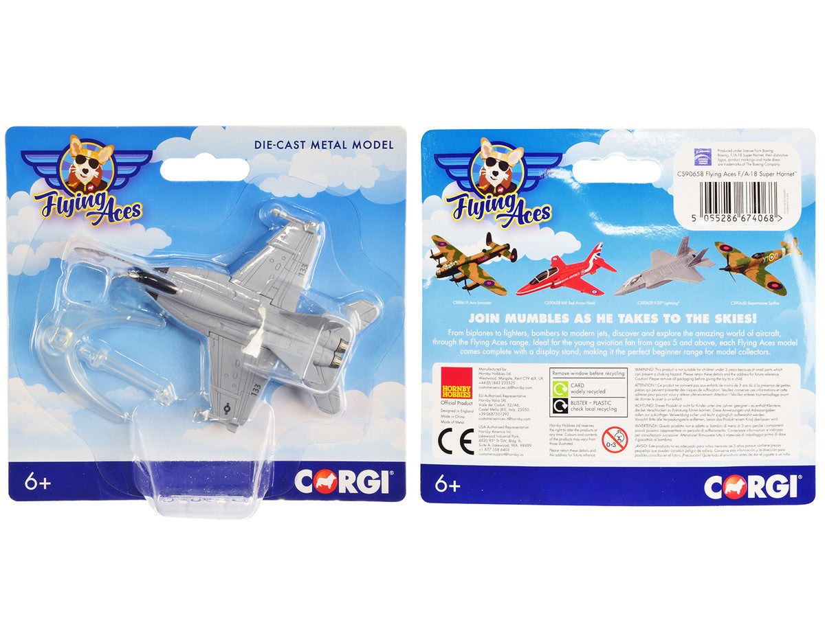 Boeing F/A-18 Super Hornet Fighter Aircraft "USAF" "Flying Aces" Series Diecast Model by Corgi Corgi