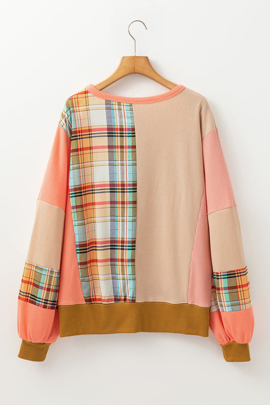 Mia Side Slits Loose Sweatshirt Threaded Pear