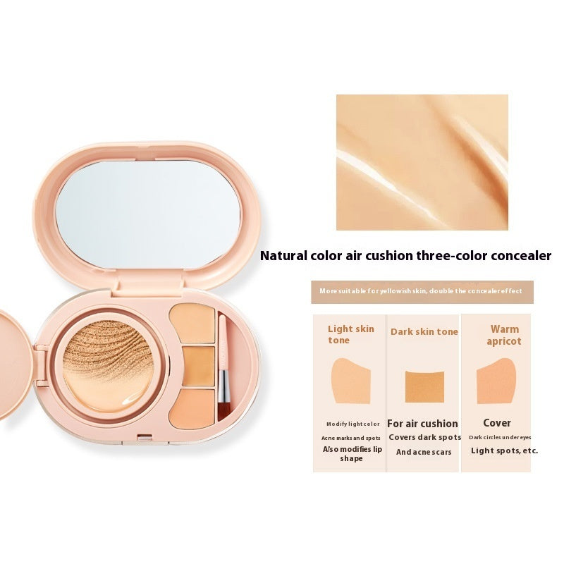 Water Light Cushion Foundation Face Repair Concealer Durable Not Easy To Makeup CJD